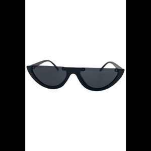 GIFIORE RetroHalf Round Cateye SunGlasses Black